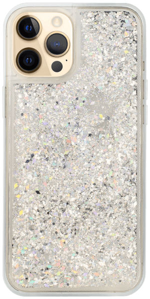 Apple iPhone 12 Pro Max szilikon tok gyári Liquid Sparkle ezüst