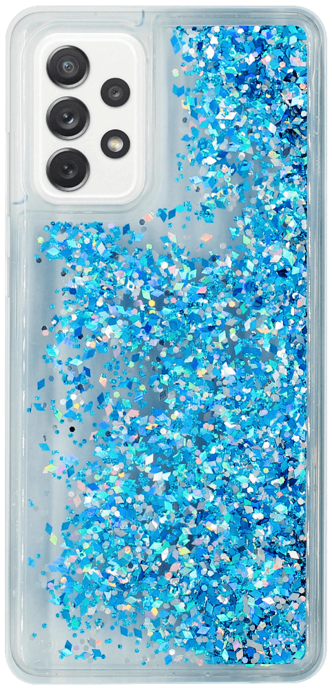 Samsung Galaxy A72 5G (SM-A726B) szilikon tok gyári Liquid Sparkle kék/ezüst