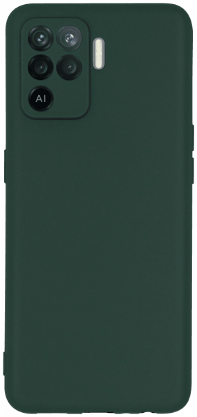 Oppo Reno5 Lite szilikon tok kameravédővel matt sötétzöld