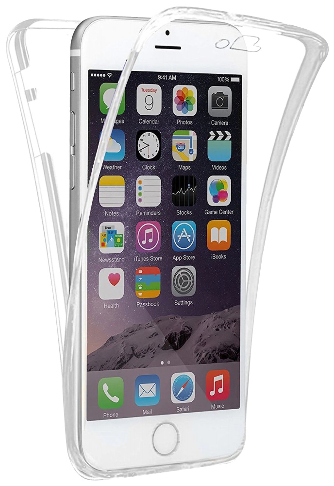 Apple iPhone 8 Plus kemény hátlap szilikon előlap 360 ° védelem átlátszó