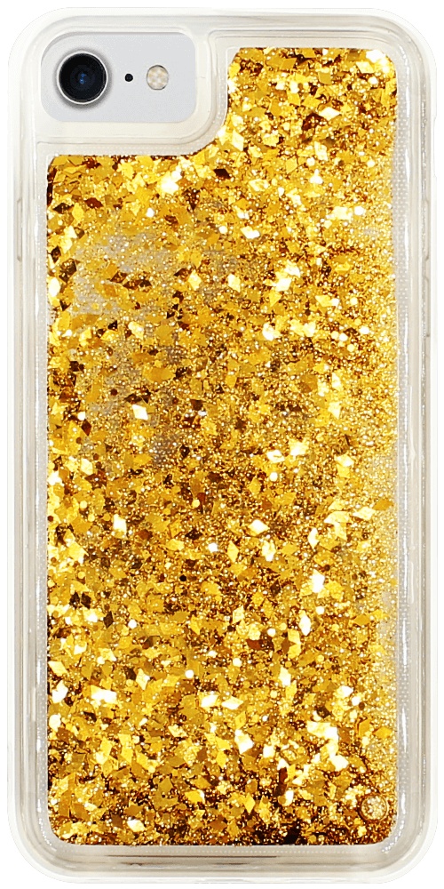 Apple iPhone SE (2020) szilikon tok gyári Liquid Sparkle arany