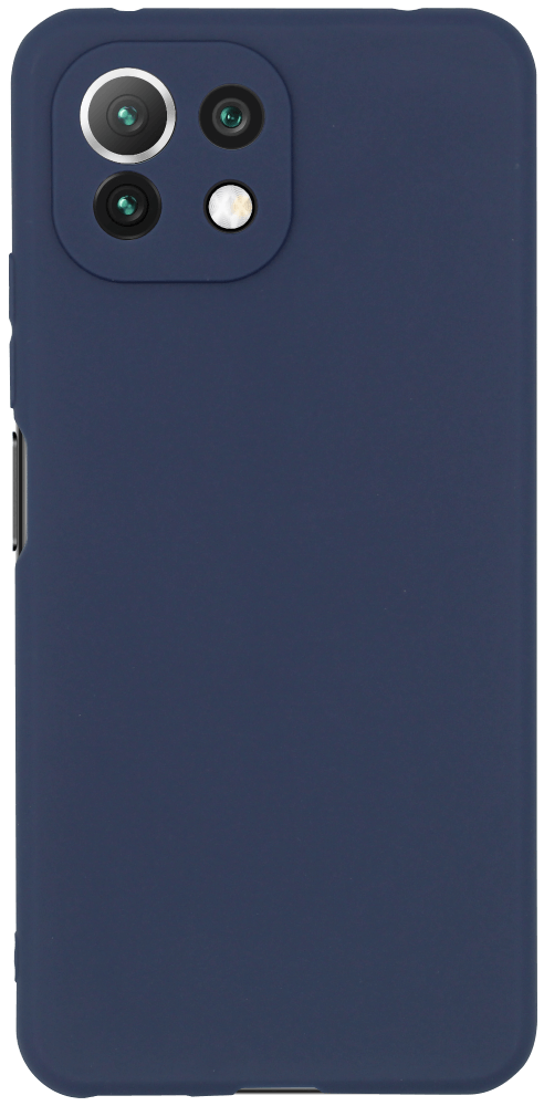 Xiaomi MI 11 Lite szilikon tok kameravédővel matt sötétkék