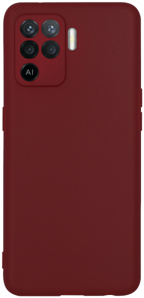 Oppo Reno5 F szilikon tok kameravédővel matt bordó