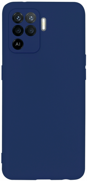 Oppo Reno5 F szilikon tok kameravédővel matt sötétkék