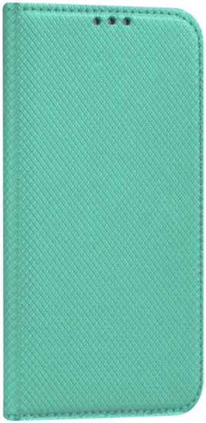 Huawei P Smart Pro 2019 oldalra nyíló flipes bőrtok rombusz mintás mentazöld