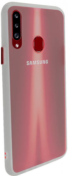 Samsung Galaxy A20s (SM-A207F) kemény hátlap Vennus Button Bumper átlátszó