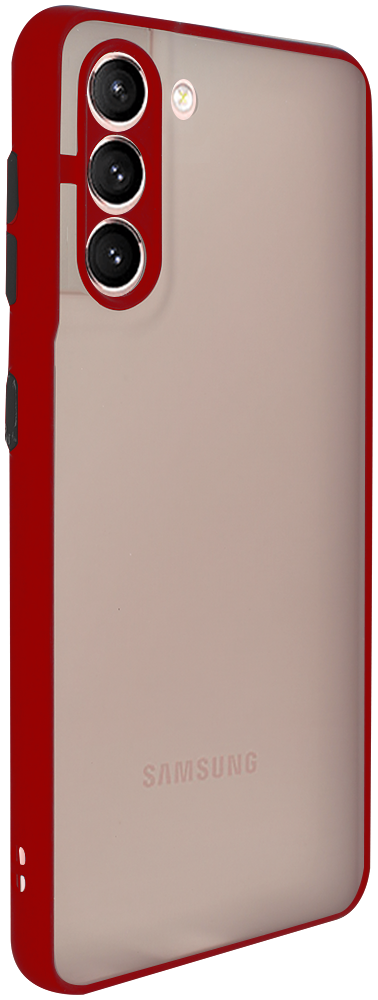 Samsung Galaxy S21 5G (SM-G991B) kemény hátlap Vennus Button Bumper piros