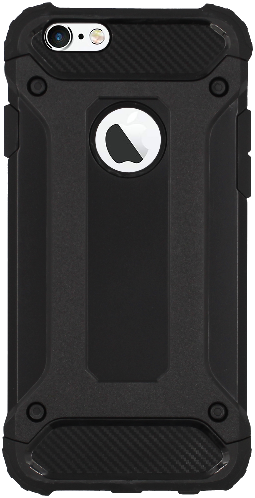 Apple iPhone 6 ütésálló tok légpárnás sarkas, hibrid Forcell Armor logó kihagyós fekete
