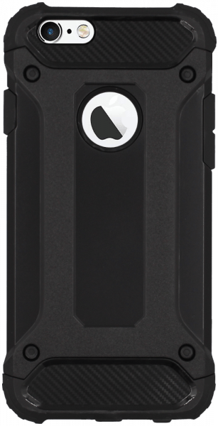 Apple iPhone 6S ütésálló tok légpárnás sarkas, hibrid Forcell Armor logó kihagyós fekete