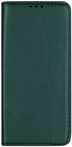 LG K42 oldalra nyíló flipes bőrtok asztali tartó funkciós sötétzöld