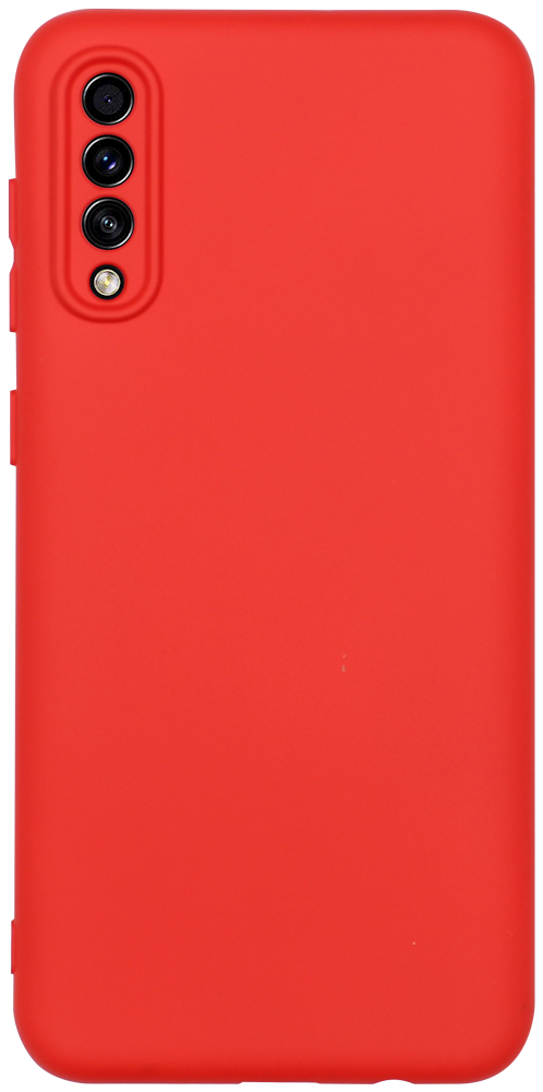 Samsung Galaxy A50s (SM-A507F) szilikon tok kameravédővel matt piros