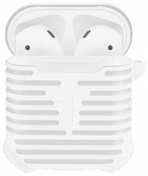 Apple iPhone X 3. generációs AirPod töltő szilikon tok fehér