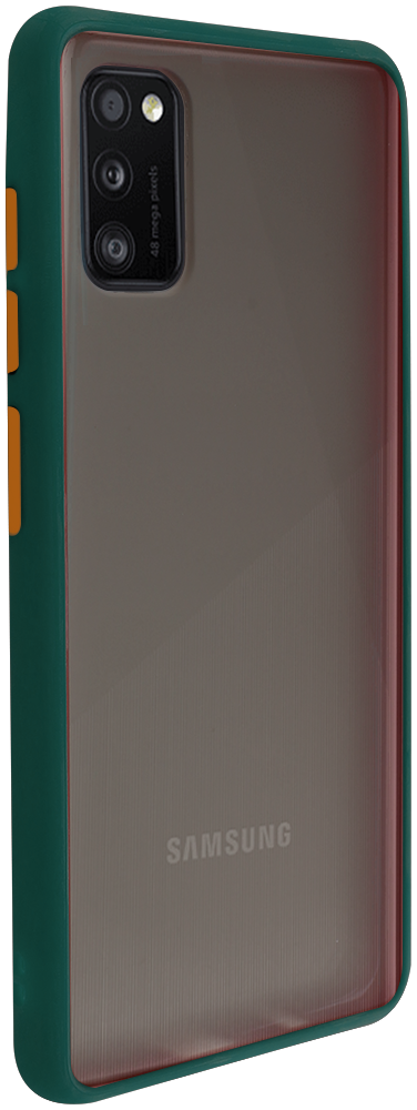 Samsung Galaxy A41 ( SM-A415F) kemény hátlap Vennus Button Bumper sötétzöld