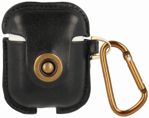 Apple iPhone XR Airpod töltő bőrtok fekete