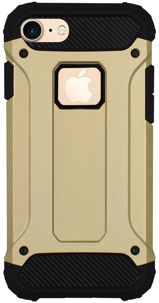 Apple iPhone 8 ütésálló tok légpárnás sarkas, hibrid Forcell Armor logó kihagyós arany