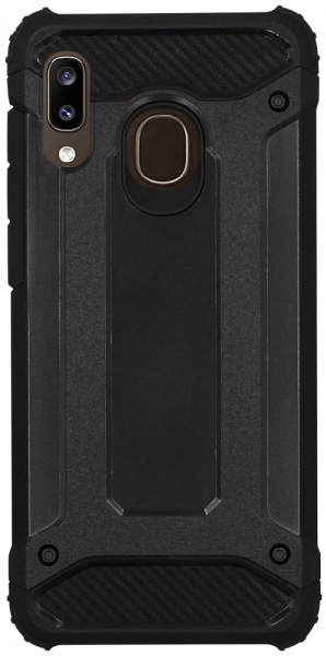 Samsung Galaxy A30 (SM-A305) ütésálló tok légpárnás sarkas, hibrid Forcell Armor fekete