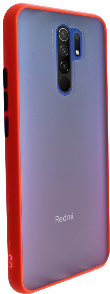 Xiaomi Redmi 9 kemény hátlap Vennus Button Bumper piros