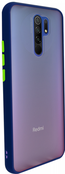 Xiaomi Redmi 9 kemény hátlap Vennus Button Bumper sötétkék