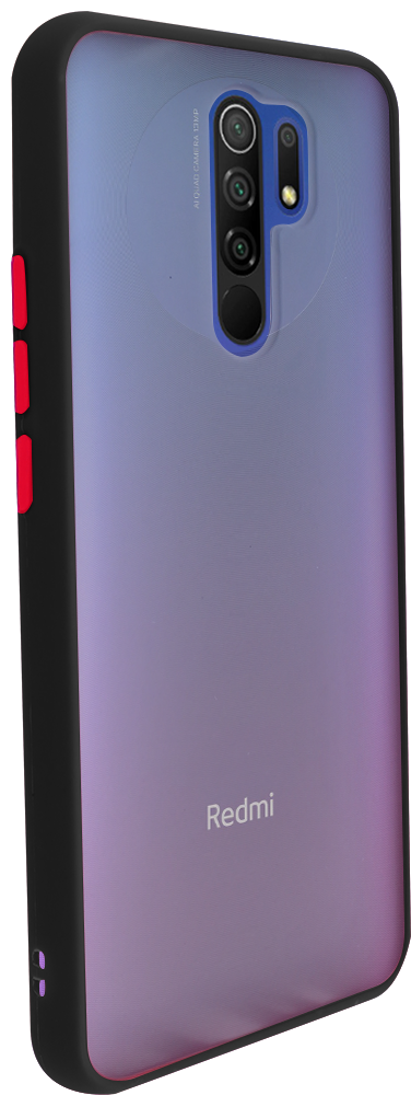 Xiaomi Redmi 9 kemény hátlap Vennus Button Bumper fekete