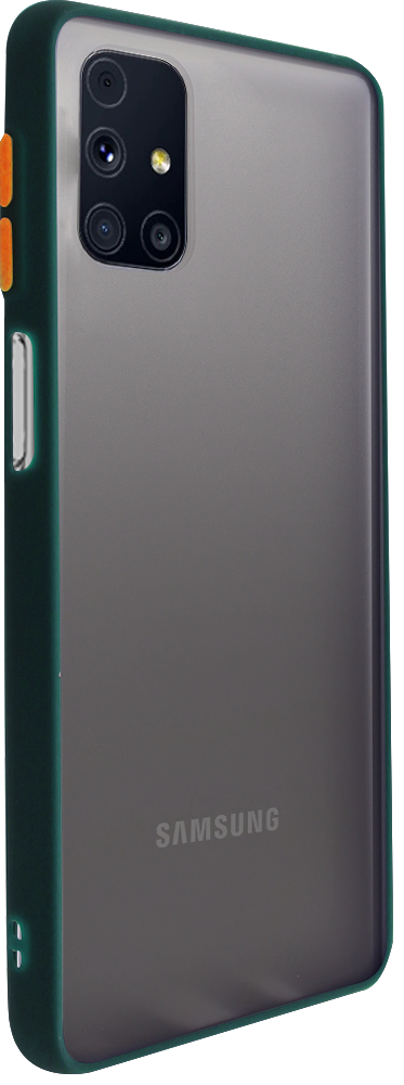 Samsung Galaxy M31s (SM-M317F) kemény hátlap Vennus Button Bumper sötétzöld