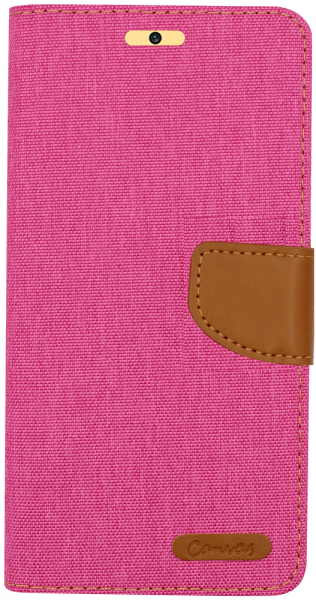 Xiaomi Redmi Note 10 5G oldalra nyíló flipes vászon tok asztali tartó funkciós rózsaszín