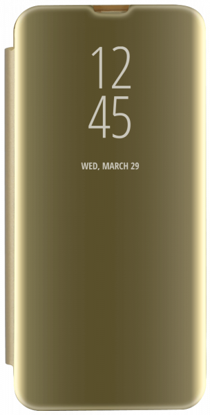 Samsung Galaxy J5 2016 (J510) oldalra nyíló flipes bőrtok Smart Clear View arany