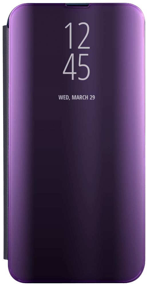 Huawei P40 Pro oldalra nyíló flipes bőrtok Smart Clear View lila