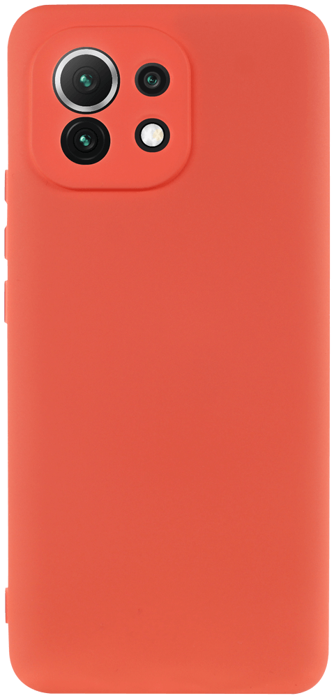 Xiaomi Mi 11 szilikon tok kameravédővel barackszínű