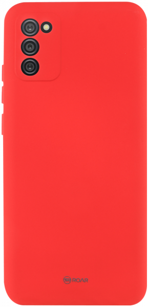Samsung Galaxy A03s (SM-A037F) szilikon tok gyári ROAR kameravédővel piros