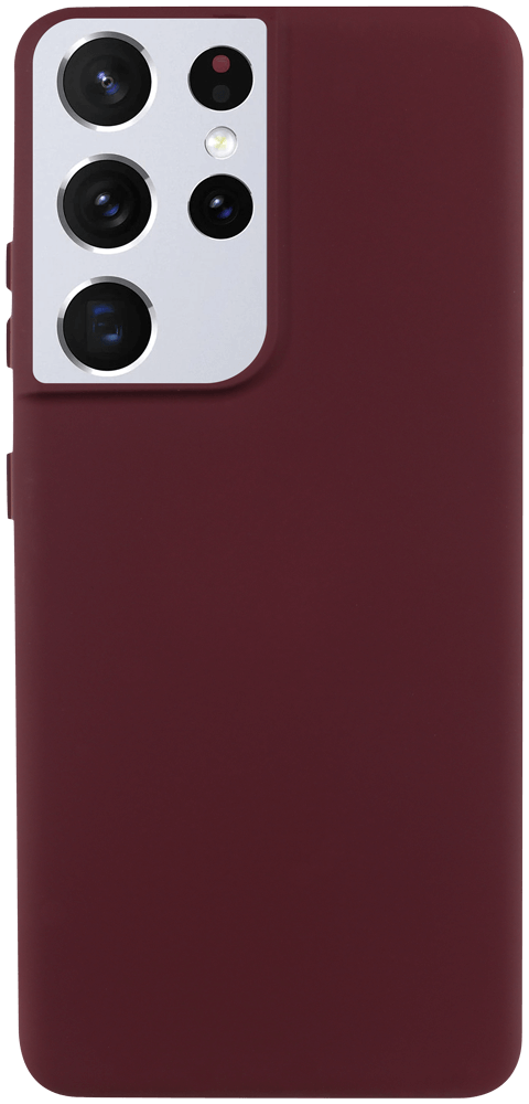 Samsung Galaxy S21 Ultra 5G (SM-G998B) szilikon tok matt bordó