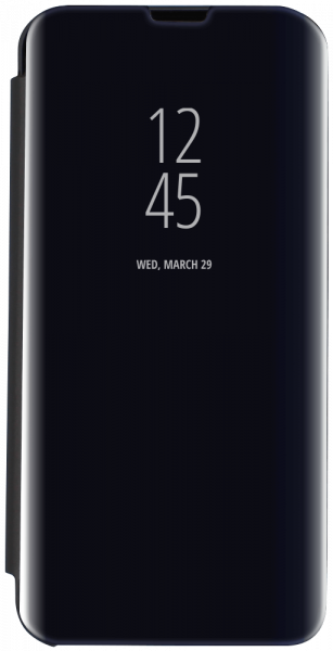 Huawei P9 Lite 2017 oldalra nyíló flipes bőrtok Smart Clear View fekete