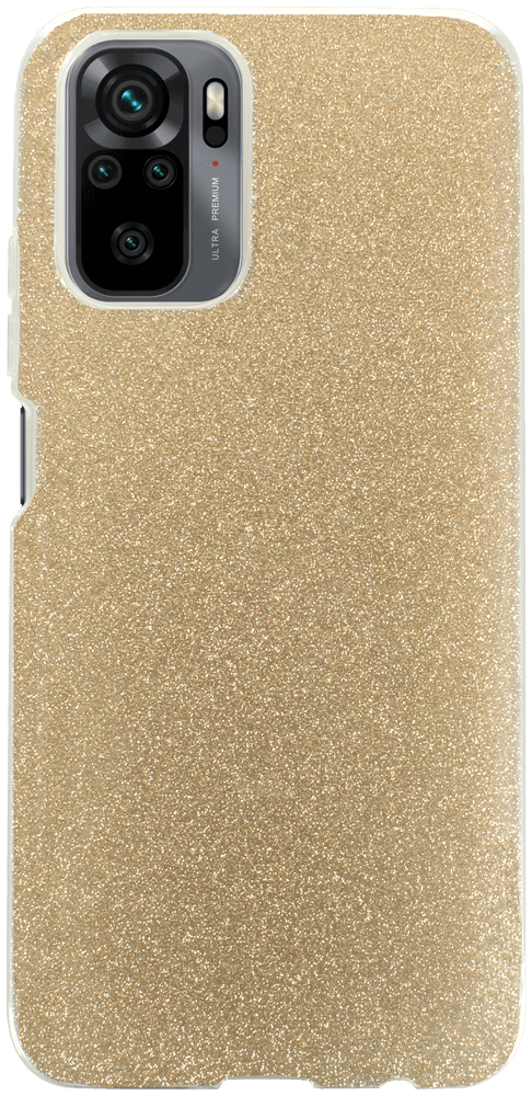 Xiaomi Redmi Note 10s szilikon tok csillogó hátlap arany