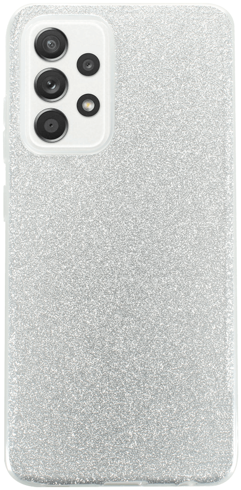 Samsung Galaxy A52s 5G (SM-A528B) szilikon tok csillogó hátlap ezüst