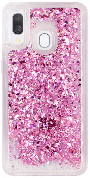 Samsung Galaxy A40 (SM-405) szilikon tok gyári Liquid Sparkle rózsaszín