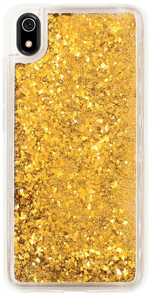 Xiaomi Redmi 7A szilikon tok gyári Liquid Sparkle arany