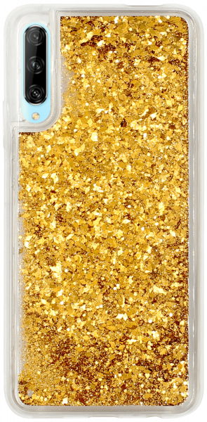 Huawei P Smart Pro 2019 szilikon tok gyári Liquid Sparkle arany