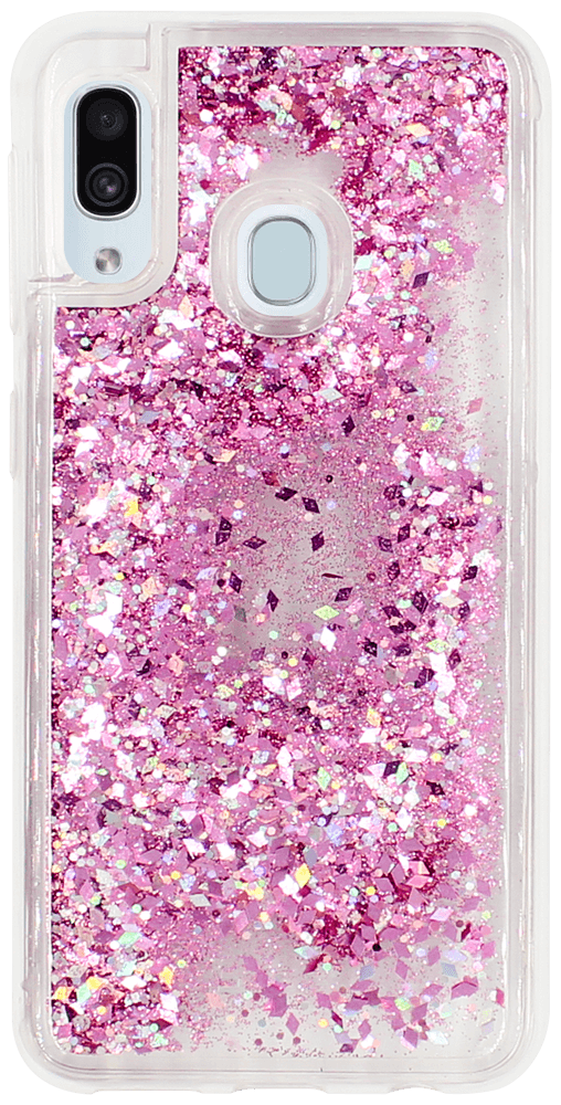 Samsung Galaxy A20e (SM-A202F) szilikon tok gyári Liquid Sparkle rózsaszín