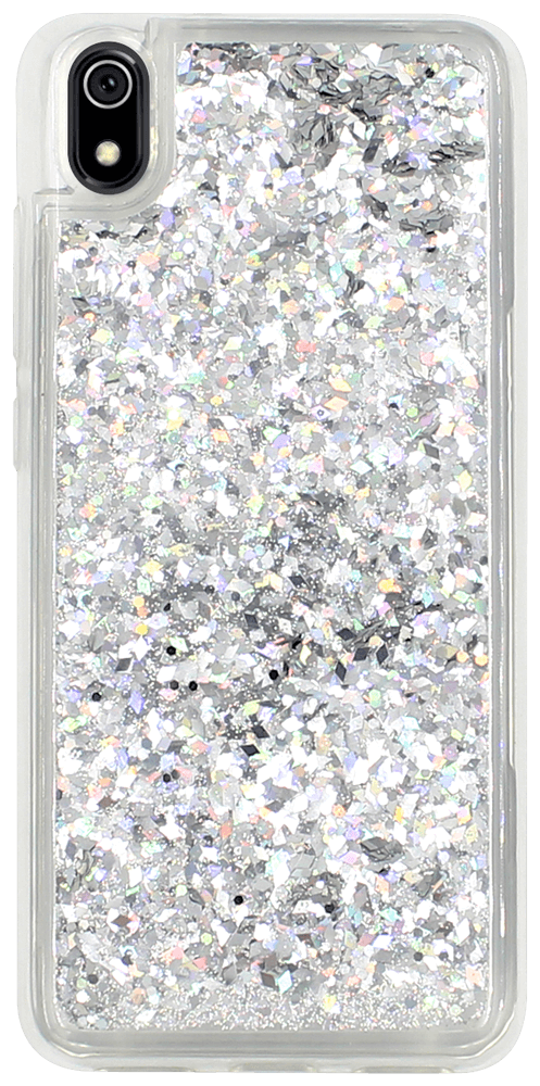 Xiaomi Redmi 7A szilikon tok gyári Liquid Sparkle ezüst