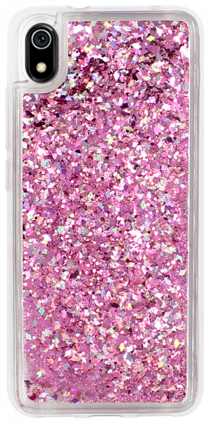 Xiaomi Redmi 7A szilikon tok gyári Liquid Sparkle rózsaszín