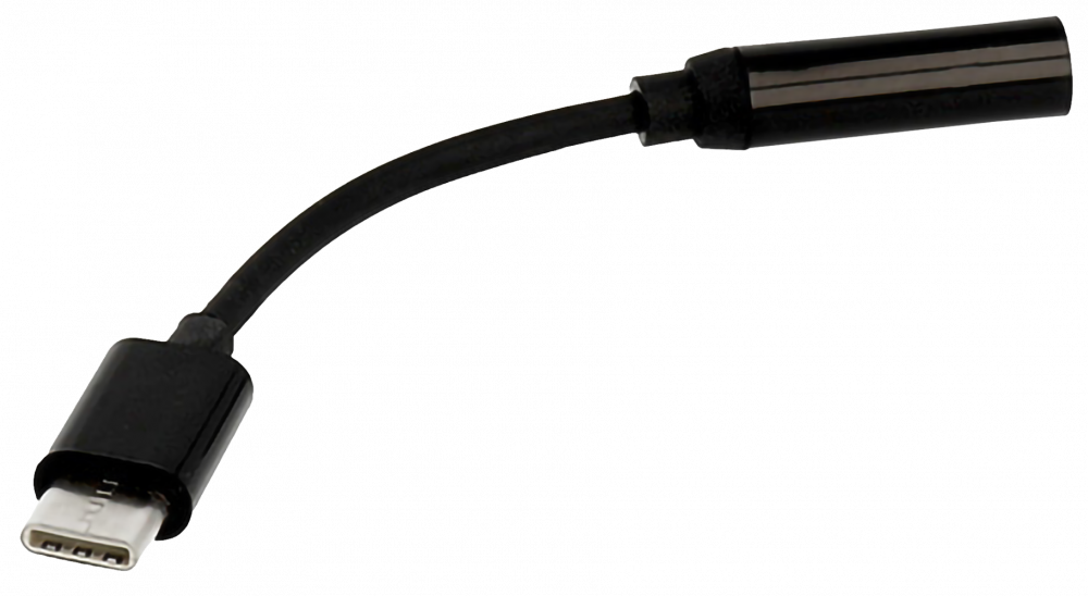 Oppo Reno5 Lite átalakító adapter 3,5mm Jack csatlakozóról TYPE-C csatlakozóra fekete