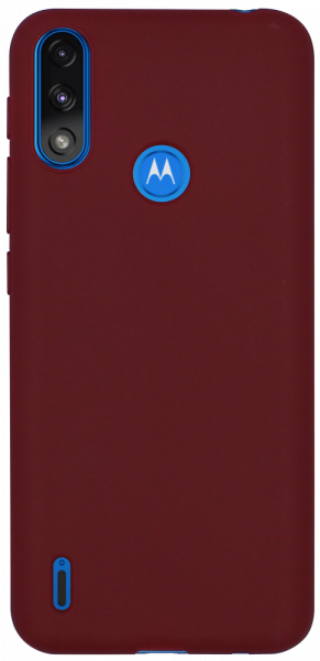 Motorola Moto E7 Power szilikon tok matt bordó