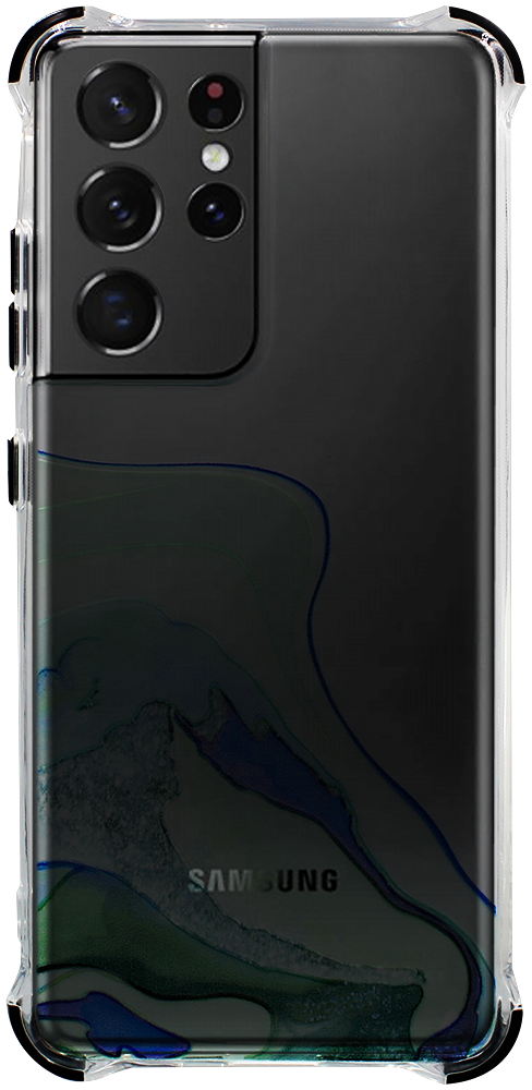 Samsung Galaxy S21 Ultra 5G (SM-G998B) extra ütésálló Akvarell TPU telefontok