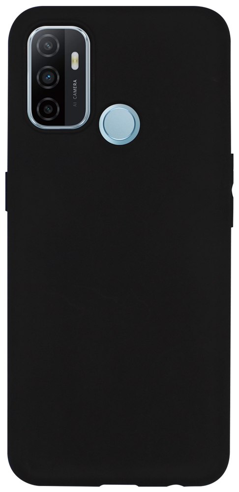 Oppo A53s szilikon tok matt fekete