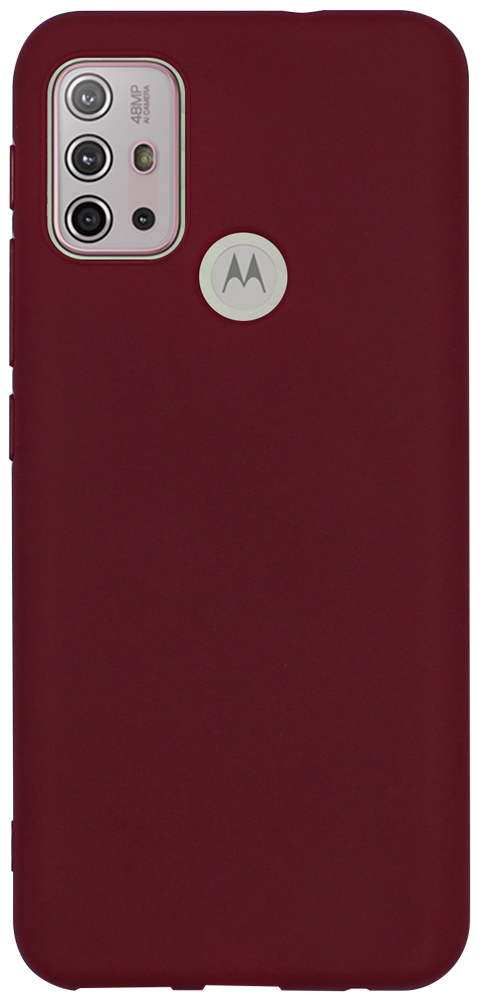 Motorola Moto G30 szilikon tok matt bordó