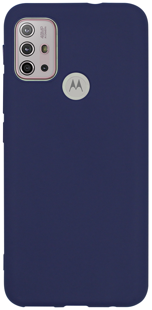 Motorola Moto G30 szilikon tok matt sötétkék