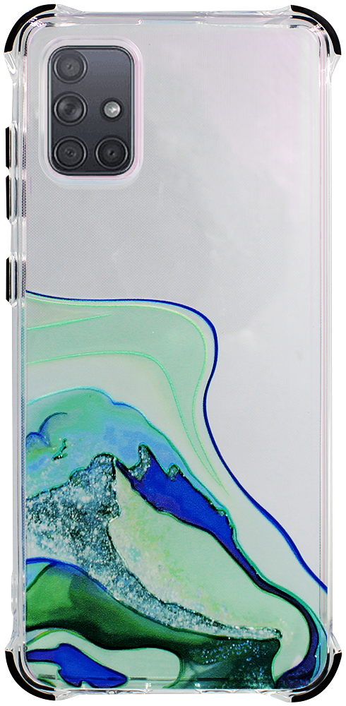 Samsung Galaxy A71 (SM-A715F) extra ütésálló Akvarell TPU telefontok
