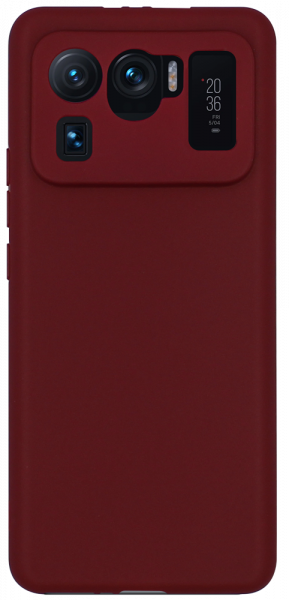 Xiaomi Mi 11 Ultra szilikon tok kameravédővel matt bordó