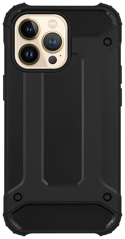 Apple iPhone 13 Pro ütésálló tok légpárnás sarkas, hibrid Forcell Armor fekete