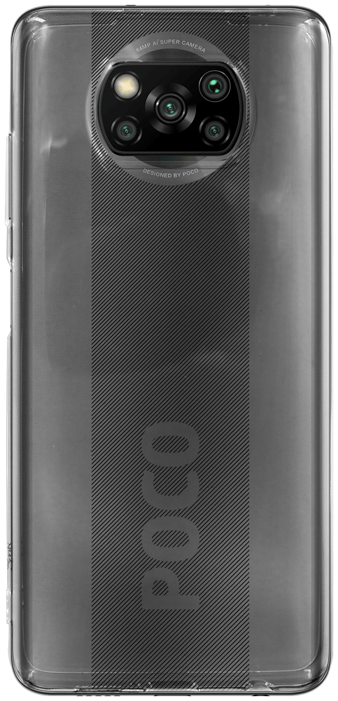 Xiaomi Poco X3 NFC szilikon tok gyári 3MK átlátszó