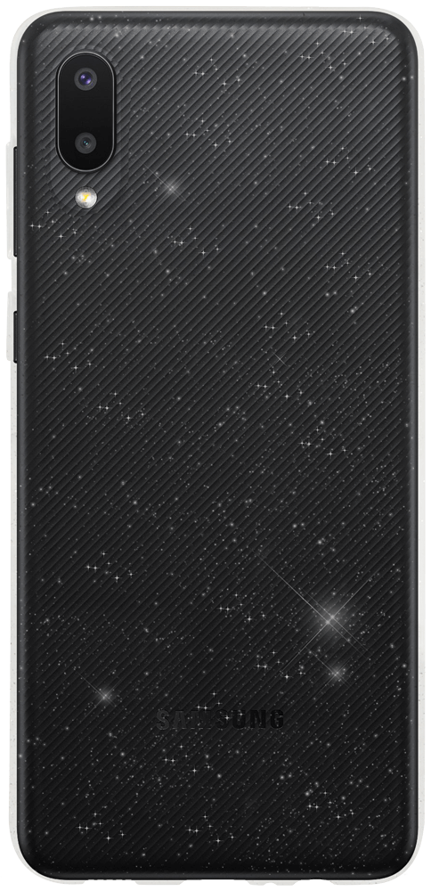 Samsung Galaxy M02 (SM-M022F) szilikon tok csillogó átlátszó